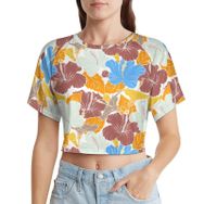 AILLOSA Racerback Tank Top Yuvarlak Yaka Kısa Kol YH-424 Kadın T-shirt