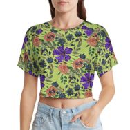 AILLOSA Racerback Tank Top Yuvarlak Yaka Kısa Kol YH-425 Kadın T-shirt