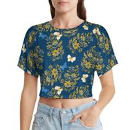 AILLOSA Racerback Tank Top Yuvarlak Yaka Kısa Kol YH-426 Kadın T-shirt