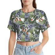 AILLOSA Racerback Tank Top Yuvarlak Yaka Kısa Kol YH-431 Kadın T-shirt