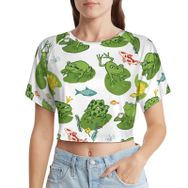AILLOSA Racerback Tank Top Yuvarlak Yaka Kısa Kol YH-432 Kadın T-shirt