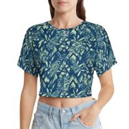 AILLOSA Racerback Tank Top Yuvarlak Yaka Kısa Kol YH-433 Kadın T-shirt