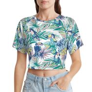 AILLOSA Racerback Tank Top Yuvarlak Yaka Kısa Kol YH-434 Kadın T-shirt