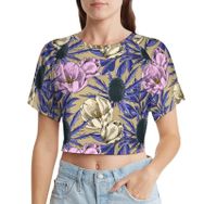 AILLOSA Racerback Tank Top Yuvarlak Yaka Kısa Kol YH-436 Kadın T-shirt