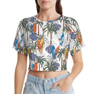 AILLOSA Racerback Tank Top Yuvarlak Yaka Kısa Kol YH-437 Kadın T-shirt