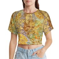 AILLOSA Racerback Tank Top Yuvarlak Yaka Kısa Kol YH-44 Kadın T-shirt