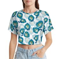 AILLOSA Racerback Tank Top Yuvarlak Yaka Kısa Kol YH-440 Kadın T-shirt