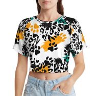 AILLOSA Racerback Tank Top Yuvarlak Yaka Kısa Kol YH-444 Kadın T-shirt