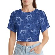 AILLOSA Racerback Tank Top Yuvarlak Yaka Kısa Kol YH-449 Kadın T-shirt