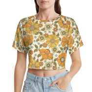 AILLOSA Racerback Tank Top Yuvarlak Yaka Kısa Kol YH-450 Kadın T-shirt