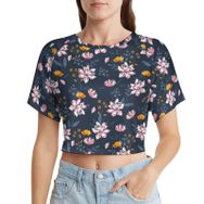 AILLOSA Racerback Tank Top Yuvarlak Yaka Kısa Kol YH-454 Kadın T-shirt