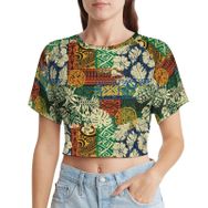 AILLOSA Racerback Tank Top Yuvarlak Yaka Kısa Kol YH-457 Kadın T-shirt