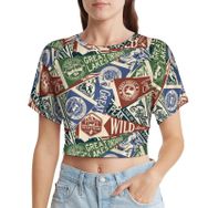 AILLOSA Racerback Tank Top Yuvarlak Yaka Kısa Kol YH-466 Kadın T-shirt