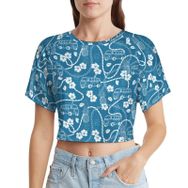 AILLOSA Racerback Tank Top Yuvarlak Yaka Kısa Kol YH-468 Kadın T-shirt