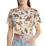 AILLOSA Racerback Tank Top Yuvarlak Yaka Kısa Kol YH-470 Kadın T-shirt