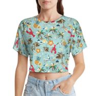 AILLOSA Racerback Tank Top Yuvarlak Yaka Kısa Kol YH-471 Kadın T-shirt