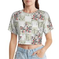 AILLOSA Racerback Tank Top Yuvarlak Yaka Kısa Kol YH-474 Kadın T-shirt