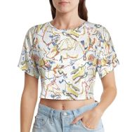 AILLOSA Racerback Tank Top Yuvarlak Yaka Kısa Kol YH-475 Kadın T-shirt