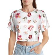 AILLOSA Racerback Tank Top Yuvarlak Yaka Kısa Kol YH-477 Kadın T-shirt
