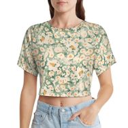 AILLOSA Racerback Tank Top Yuvarlak Yaka Kısa Kol YH-480 Kadın T-shirt