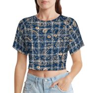 AILLOSA Racerback Tank Top Yuvarlak Yaka Kısa Kol YH-483 Kadın T-shirt