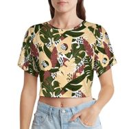 AILLOSA Racerback Tank Top Yuvarlak Yaka Kısa Kol YH-484 Kadın T-shirt