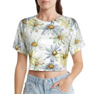 AILLOSA Racerback Tank Top Yuvarlak Yaka Kısa Kol YH-490 Kadın T-shirt
