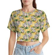 AILLOSA Racerback Tank Top Yuvarlak Yaka Kısa Kol YH-491 Kadın T-shirt