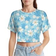 AILLOSA Racerback Tank Top Yuvarlak Yaka Kısa Kol YH-492 Kadın T-shirt