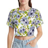 AILLOSA Racerback Tank Top Yuvarlak Yaka Kısa Kol YH-494 Kadın T-shirt