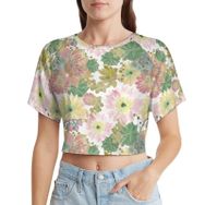 AILLOSA Racerback Tank Top Yuvarlak Yaka Kısa Kol YH-495 Kadın T-shirt