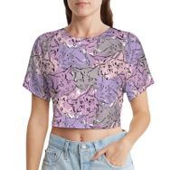 AILLOSA Racerback Tank Top Yuvarlak Yaka Kısa Kol YH-503 Kadın T-shirt