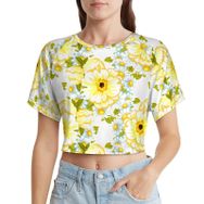 AILLOSA Racerback Tank Top Yuvarlak Yaka Kısa Kol YH-505 Kadın T-shirt