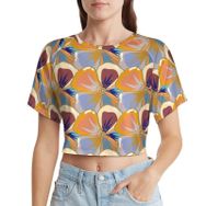AILLOSA Racerback Tank Top Yuvarlak Yaka Kısa Kol YH-507 Kadın T-shirt
