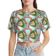 AILLOSA Racerback Tank Top Yuvarlak Yaka Kısa Kol YH-508 Kadın T-shirt