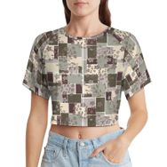 AILLOSA Racerback Tank Top Yuvarlak Yaka Kısa Kol YH-511 Kadın T-shirt