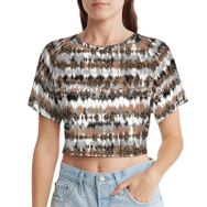 AILLOSA Racerback Tank Top Yuvarlak Yaka Kısa Kol YH-513 Kadın T-shirt