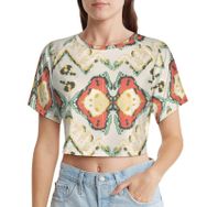 AILLOSA Racerback Tank Top Yuvarlak Yaka Kısa Kol YH-515 Kadın T-shirt
