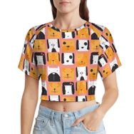 AILLOSA Racerback Tank Top Yuvarlak Yaka Kısa Kol YH-516 Kadın T-shirt