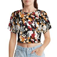 AILLOSA Racerback Tank Top Yuvarlak Yaka Kısa Kol YH-523 Kadın T-shirt