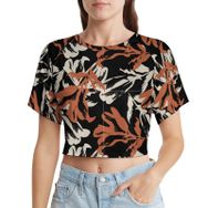 AILLOSA Racerback Tank Top Yuvarlak Yaka Kısa Kol YH-525 Kadın T-shirt