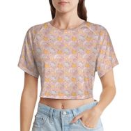 AILLOSA Racerback Tank Top Yuvarlak Yaka Kısa Kol YH-526 Kadın T-shirt