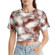 AILLOSA Racerback Tank Top Yuvarlak Yaka Kısa Kol YH-53 Kadın T-shirt