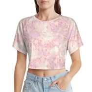 AILLOSA Racerback Tank Top Yuvarlak Yaka Kısa Kol YH-530 Kadın T-shirt