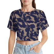 AILLOSA Racerback Tank Top Yuvarlak Yaka Kısa Kol YH-535 Kadın T-shirt
