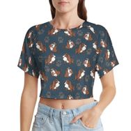 AILLOSA Racerback Tank Top Yuvarlak Yaka Kısa Kol YH-538 Kadın T-shirt