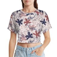 AILLOSA Racerback Tank Top Yuvarlak Yaka Kısa Kol YH-539 Kadın T-shirt