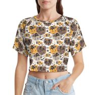 AILLOSA Racerback Tank Top Yuvarlak Yaka Kısa Kol YH-542 Kadın T-shirt