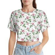AILLOSA Racerback Tank Top Yuvarlak Yaka Kısa Kol YH-55 Kadın T-shirt