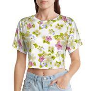 AILLOSA Racerback Tank Top Yuvarlak Yaka Kısa Kol YH-551 Kadın T-shirt